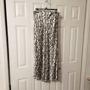 Jaclyn Smith Silky Snakeskin Print A-line Skirt